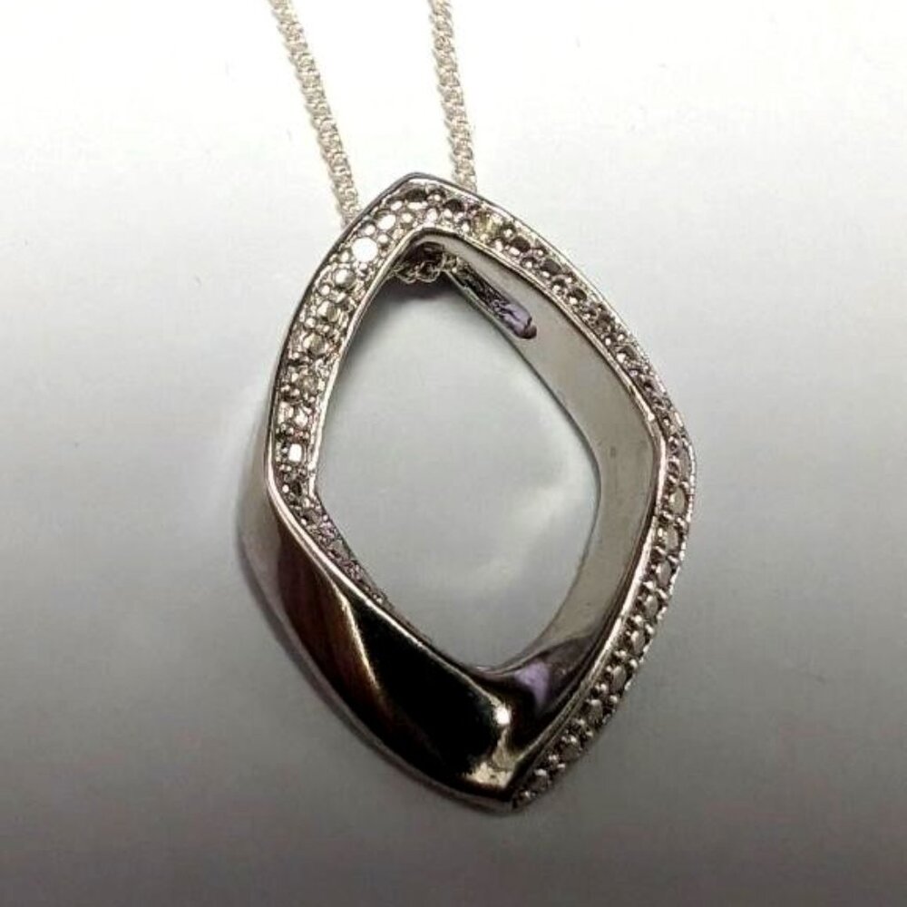 Silver Diamond 20" Necklace